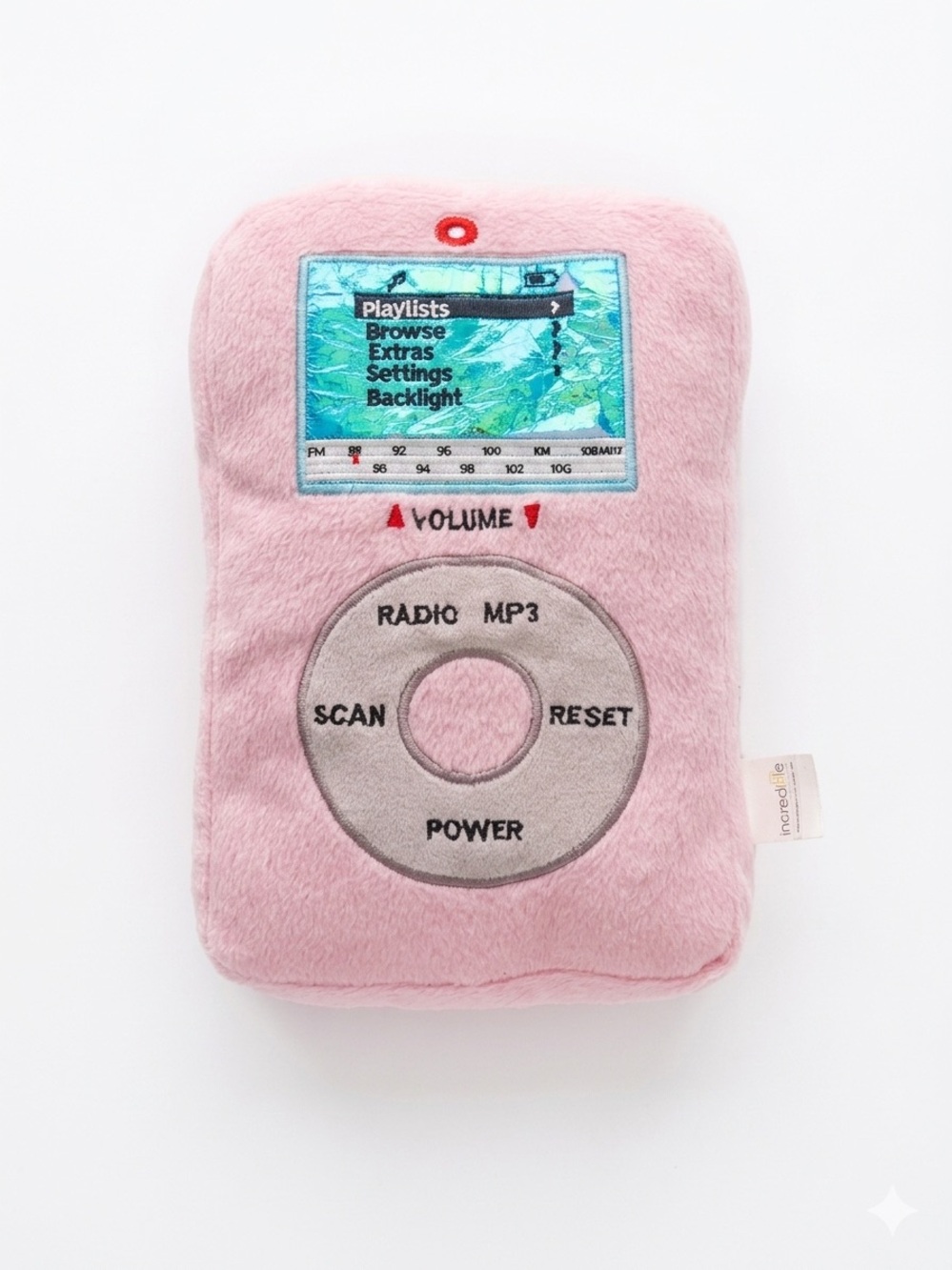 Incredible Innovations Pink Plush MP3 Player FM Radio Speaker Y2K Vintage